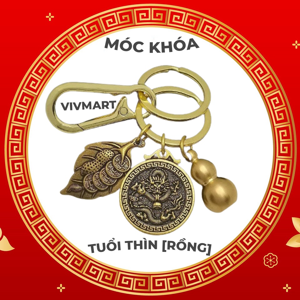 ✅ Móc Treo Chìa Khóa Phong Thủy 12 Con Giáp Theo Bản Mệnh- Đem Lại Sức Khỏe, Tài Lộc, May Mắn, Bình An