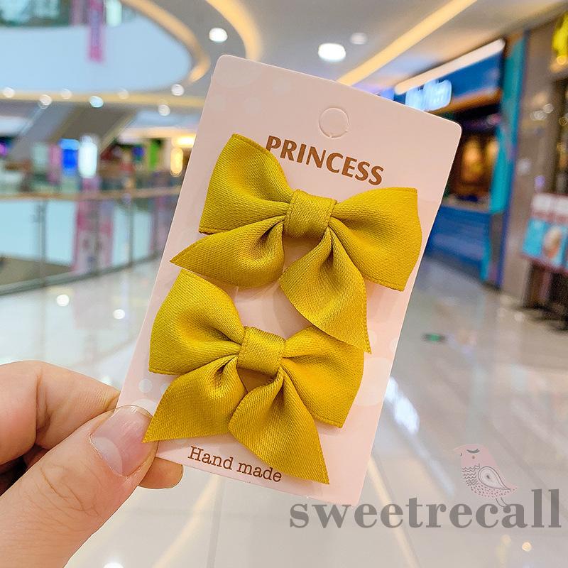 Set 2 kẹp tóc nơ phong cách công chúa ngọt ngào đáng yêu cho bé gái
