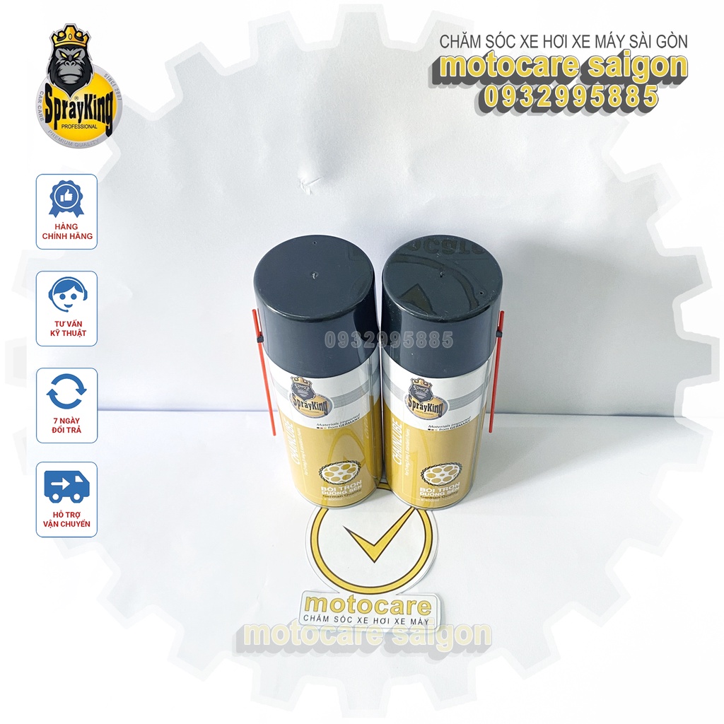 Bôi trơn/dưỡng sên SPRAYKING / Dung tích 400ml / Made in Đức [CHĂM SÓC XE HƠI XE MÁY SÀI GÒN]