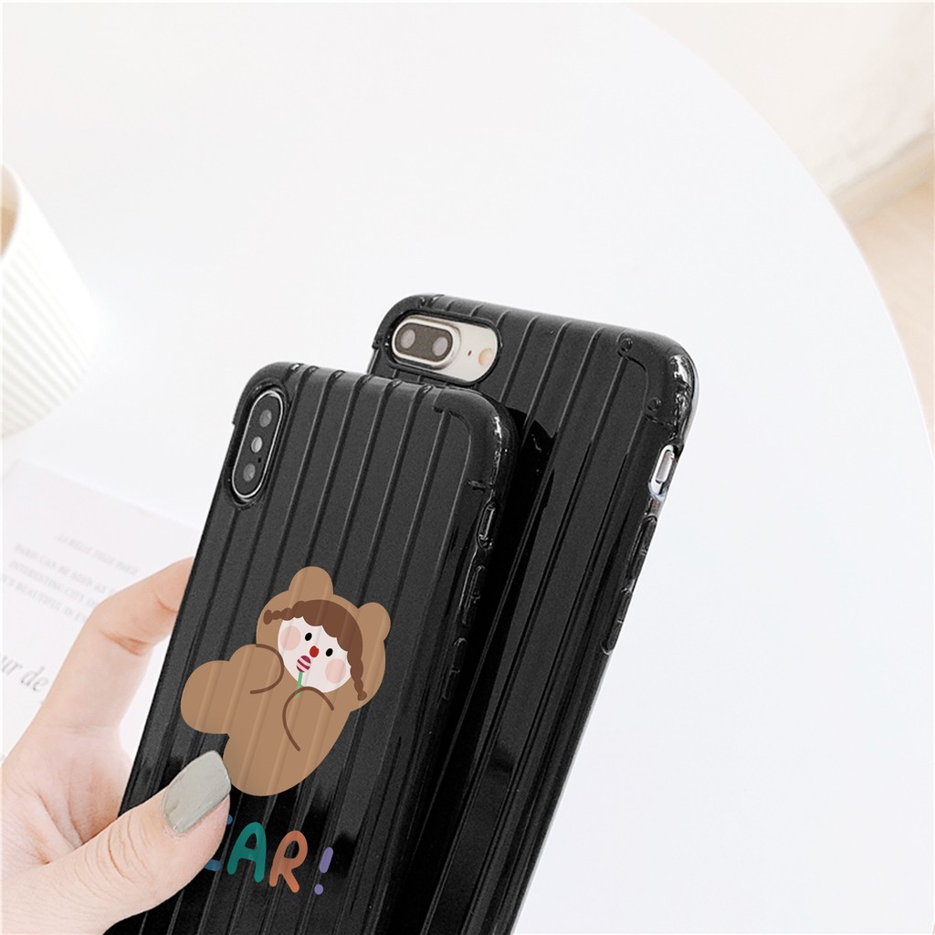 Ốp lưng iphone Cosplay bear sọc 3D chống va đập 5/5s/6/6plus/6s/6splus/7/7plus/8/8plus/x/xr/xs/11/12/pro/max/plus/promax