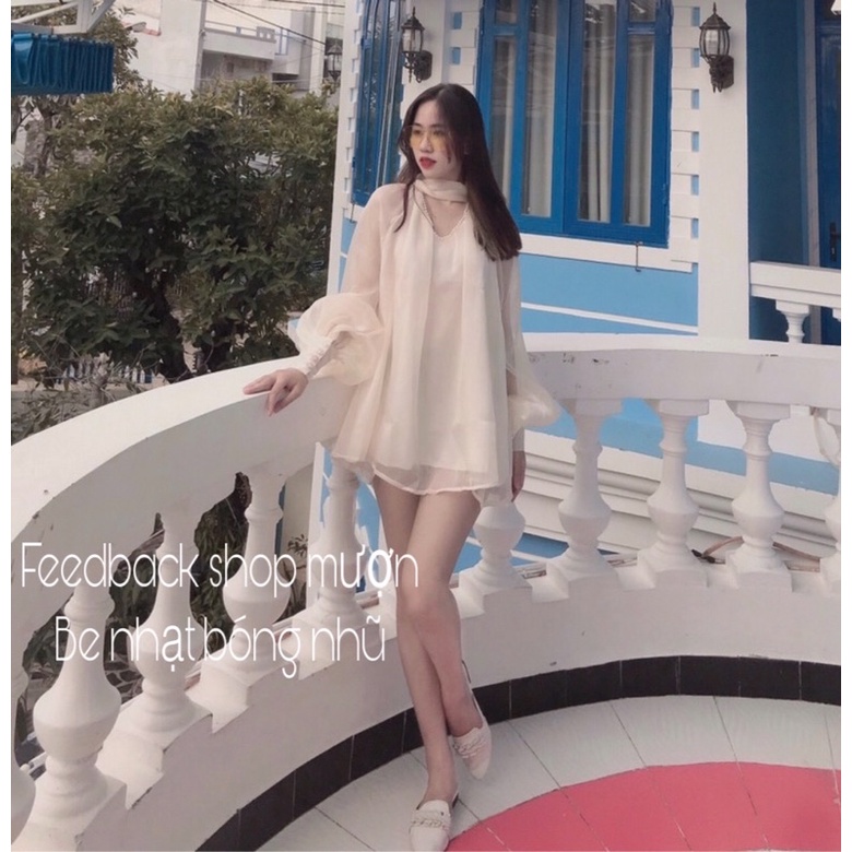 đọcmô tả)Áo voan tơ bồng ulzzang bánh bèo tiểu thư đính ngọc tay phồng nơ mặc được 2 kiểu - Áo dấu quần voan kiếng 2 lớp | BigBuy360 - bigbuy360.vn