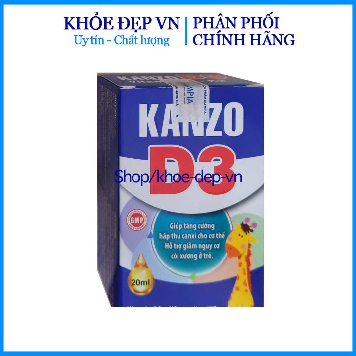 Kanzo D3 bổ sung Vitamin D3 , K2, MK7 giúp hấp thu canxi hiệu quả, cải thiện mật độ xương, giúp cho hệ xương