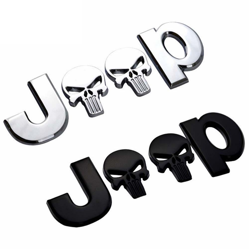 Sticker Hợp Kim Kẽm 3D Dán Trang Trí Thân Xe Jeep