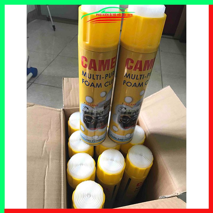 Chai xịt bọt camel vàng, Chai vệ sinh đa năng camel tạo bọt làm sạch ghế da, túi xách, nội thất ô tô