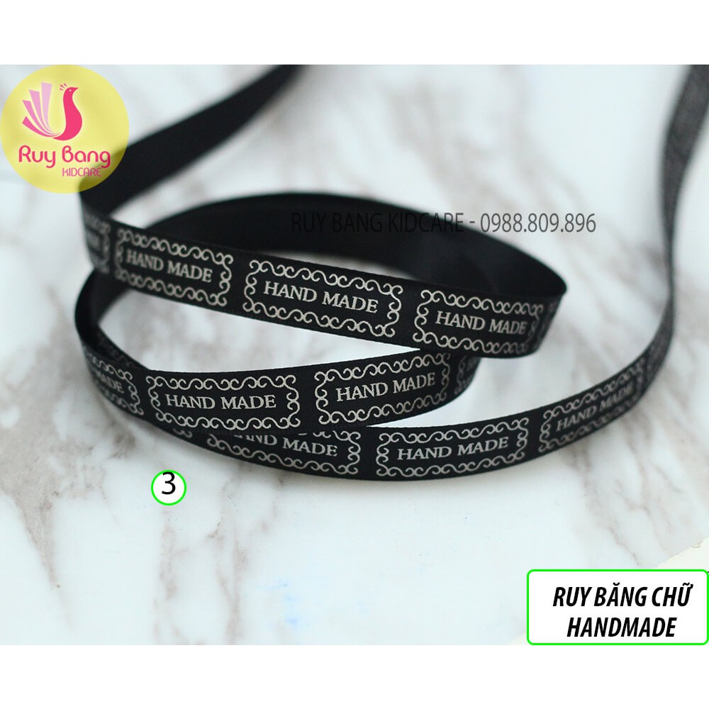 Ruy băng chữ HANDMADE ( cuộn 5m)