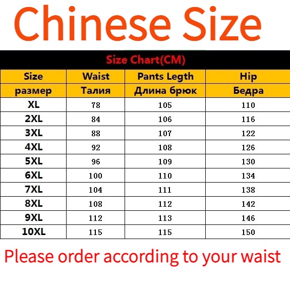 Quần Dài Nam Màu Đen Cỡ Lớn 50-185KG PLUS SIZE 10XL