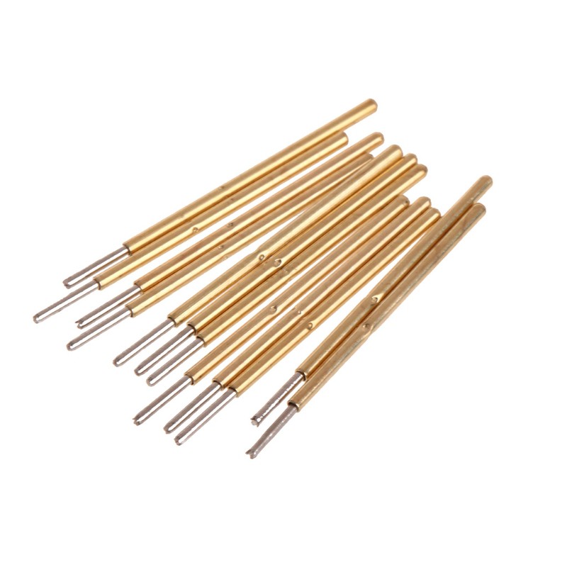 SEL♥100 Pcs Spring Test Probe Pogo Pin P50-Q1 Dia 0.68mm Length 16mm Gold