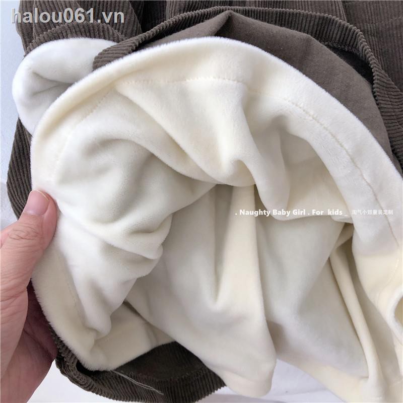 Đầm Tay Dài Cổ Cao Phong Cách Thu Đông Hàn Quốc 2021 Cho Bé Gái