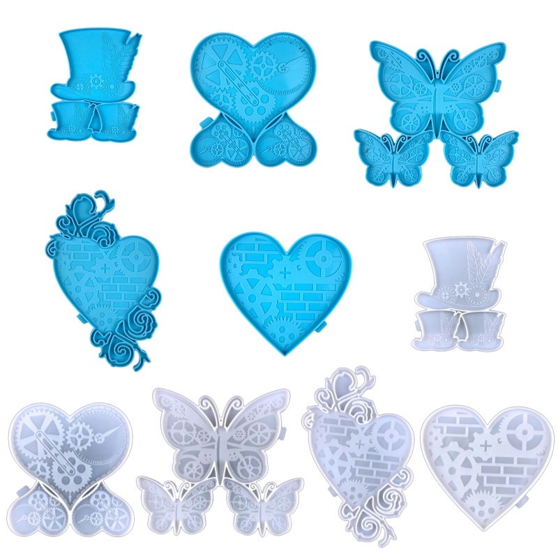 Khuôn Silicone Làm Bánh Hình Bươm Bướm Trái Tim Xinh Xắn