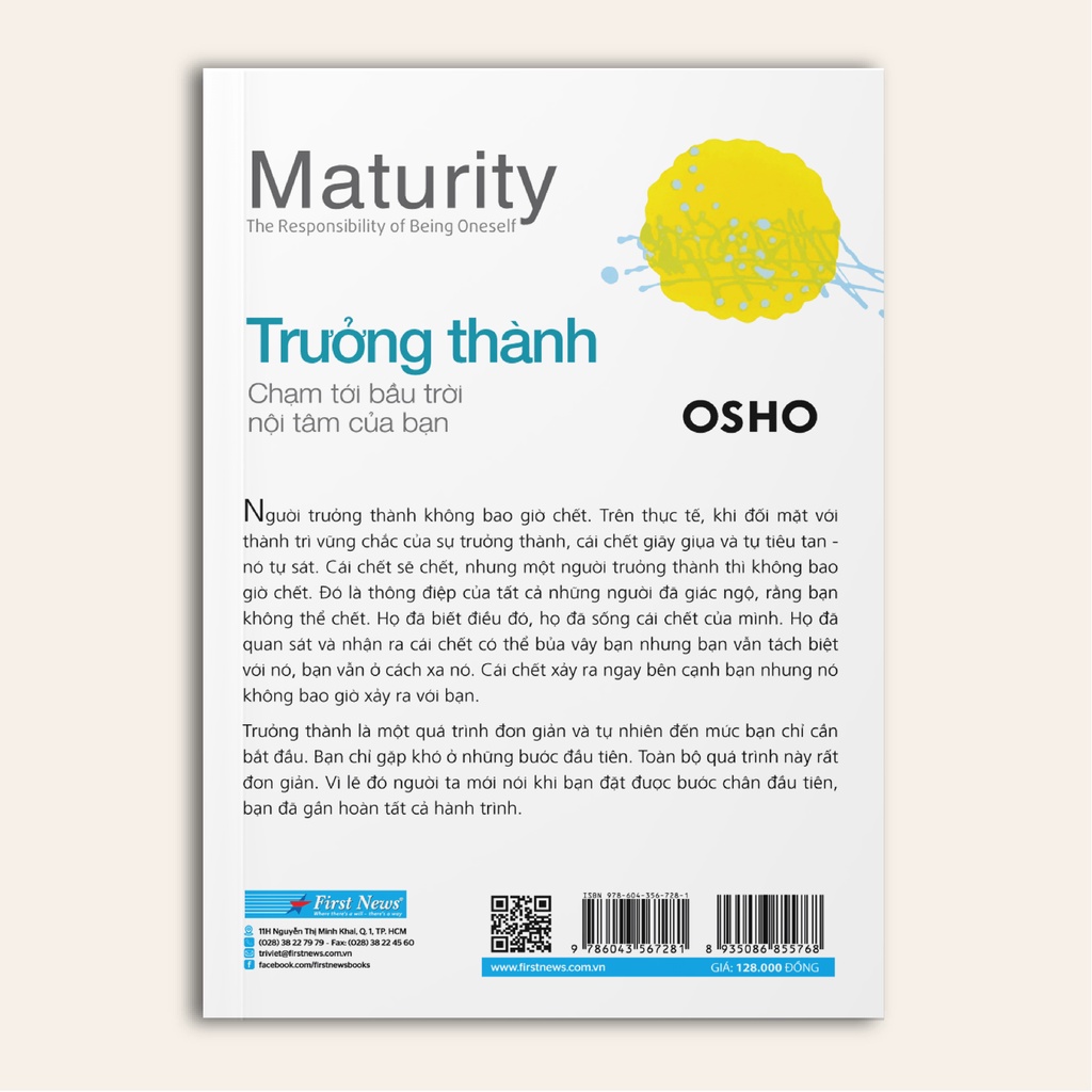 Sách - OSHO Trưởng Thành - Chạm Tới Bầu Trời Nội Tâm Của Bạn - First News  - FIN