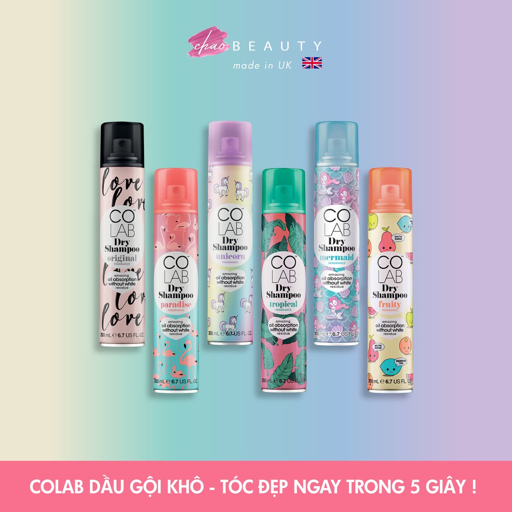 Dầu Gội Khô Colab Fruity Hương Trái Cây 200ml