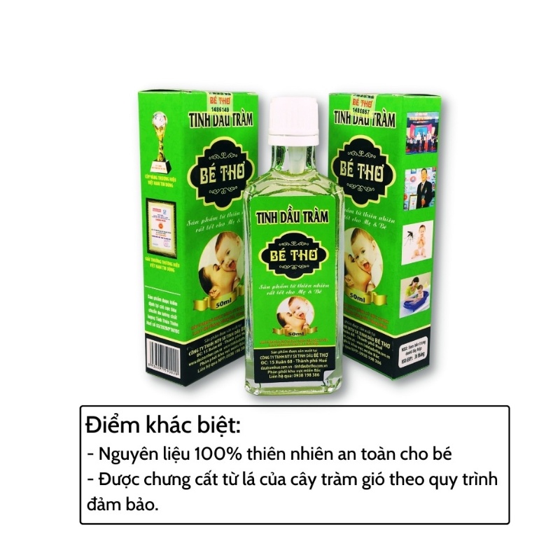 Tinh dầu tràm bé thơ 50ml tinh dầu tràm huế nguyên chất nguyên liệu 100% - ảnh sản phẩm 4