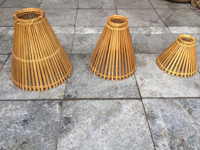 Đèn tre xoè trang trí nhà cửa quán cafe khách sạn nhà hàng