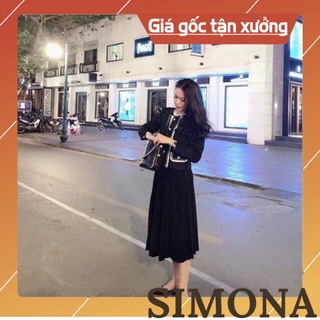 Chân váy xếp ly dáng dài midi simona
