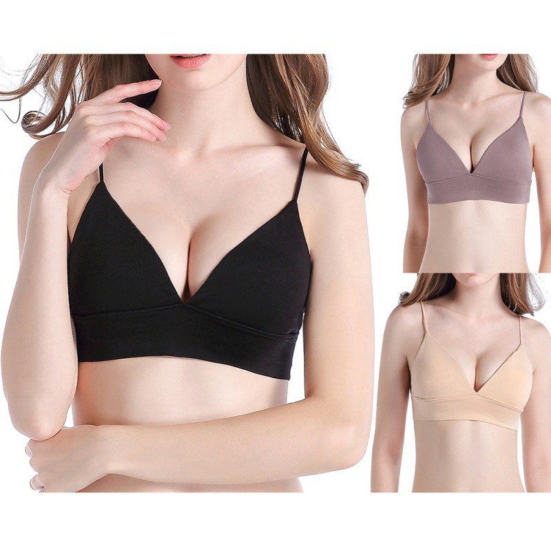 Áo ngực hai dây không gọng co giãn tốt thoải mái cho nữ