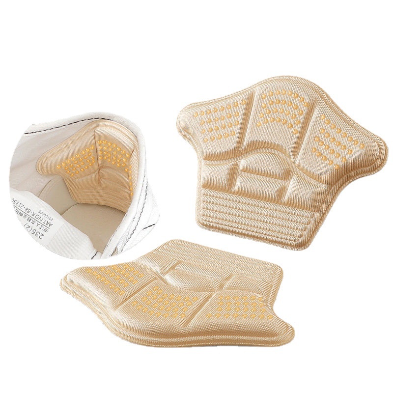 Miếng lót giày 1 cặp cho  thể thao , cao gót, giày tây bảo vệ gót sau bằng xốp mềm mại chống trượt hình vương miện E770