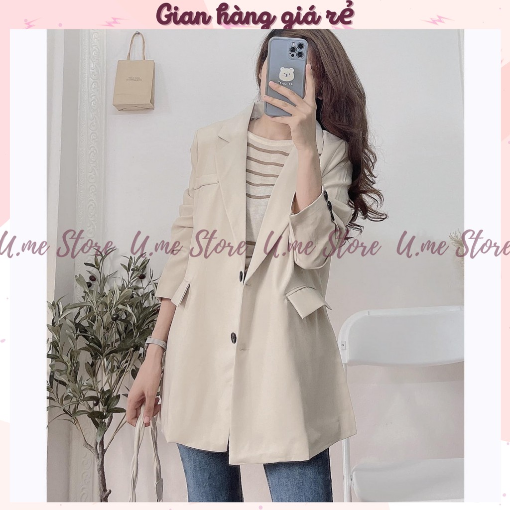 [Hàng xịn] Áo Blazer form rộng 2 lớp dày dặn thiết kế túi hông, 2 cúc chất gôn Nhật xịn Áo Blazer mẫu mới | BigBuy360 - bigbuy360.vn