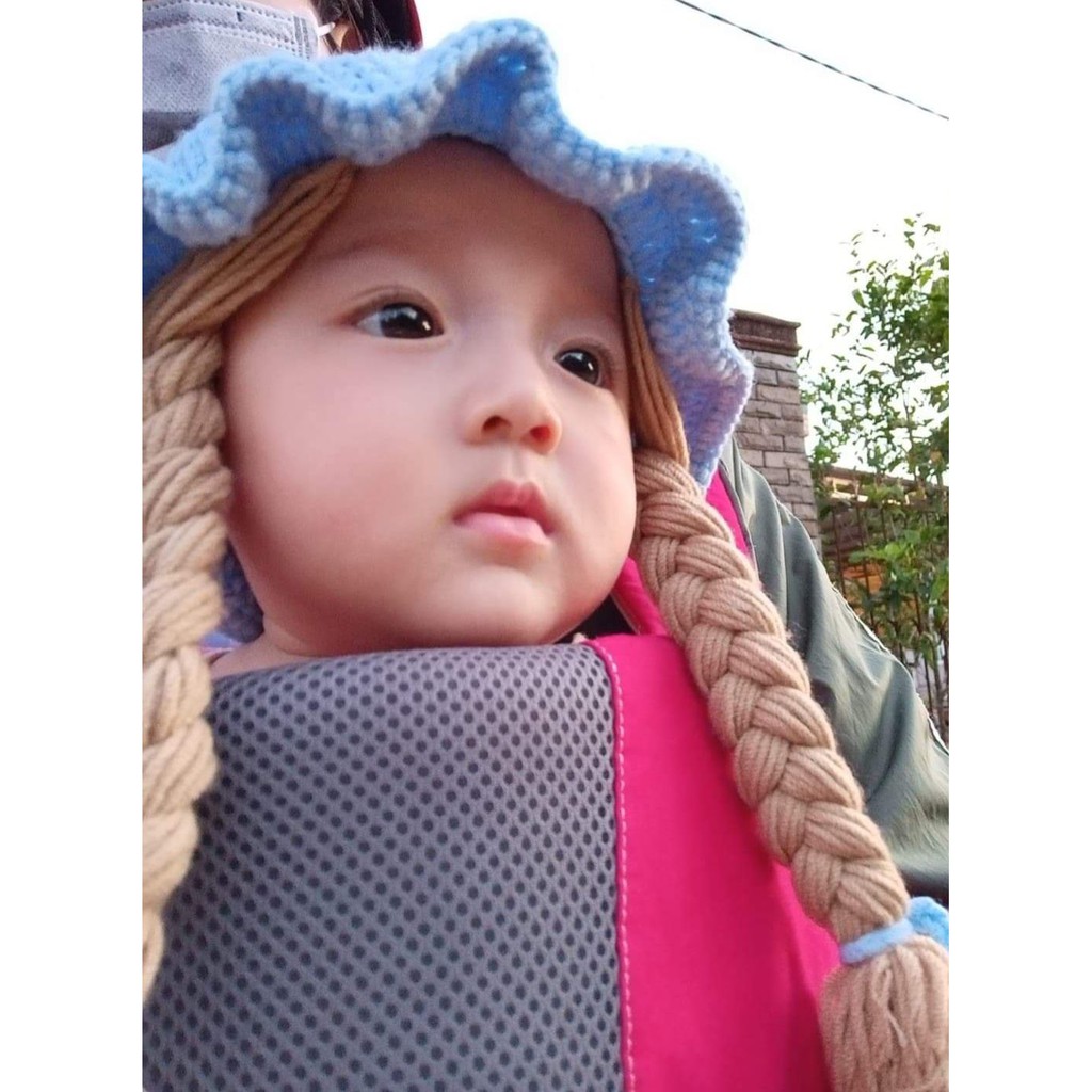 Mũ Có 2 Bím Tóc Cho Bé