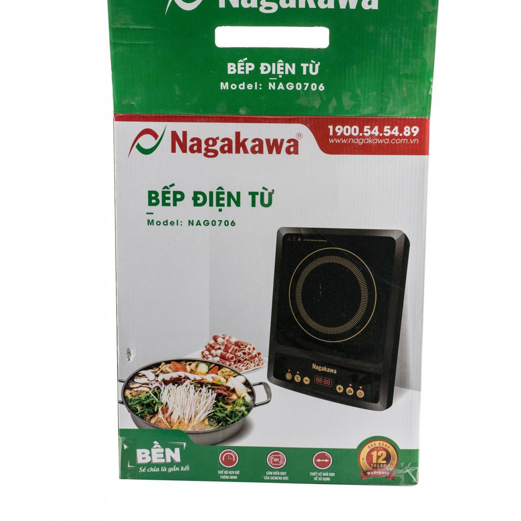 BẾP TỪ NAGAKAWA NAG0706 BẢO HÀNH 12 THÁNG