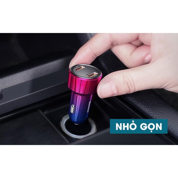 Tẩu sạc điện thoại dành cho xe ô tô - Hàng chính hãng Baseus CCMLC20C 45W - sạc nhanh - an toàn - Có BH cao cấp