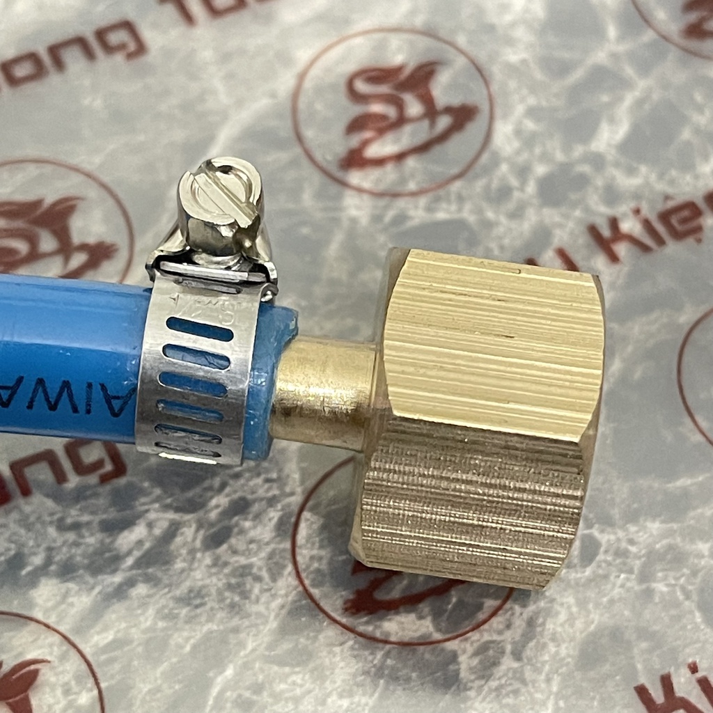 Béc & Búp & Nối Ren Trong 9.6 13 17 21 27 + 1 Đầu Khía Rãnh Đuôi Chuột Cắm Lòng Trong Ống Mềm PU - Bằng Đồng Thau