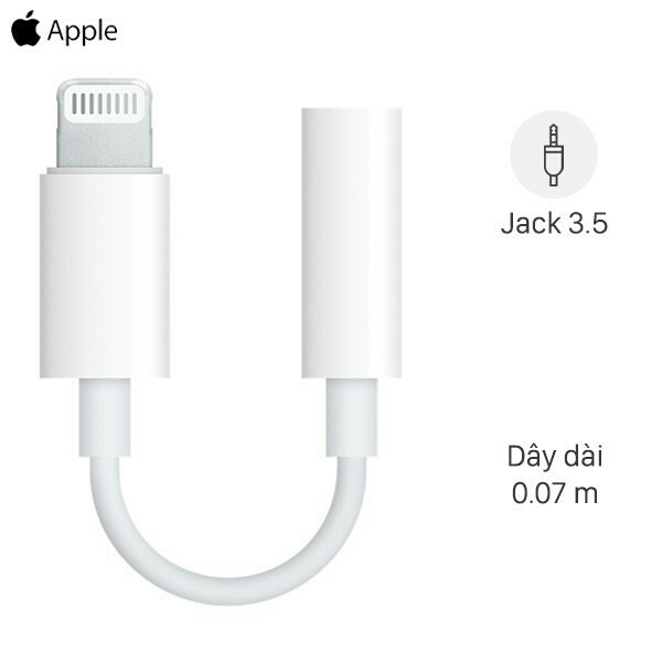 Jack chuyển đổi tai nghe 3.5 sang Lightning iphone 7, 7plus, 8, 8plus , 12  Kết nối bluetooth lỗi 1 đổi 1