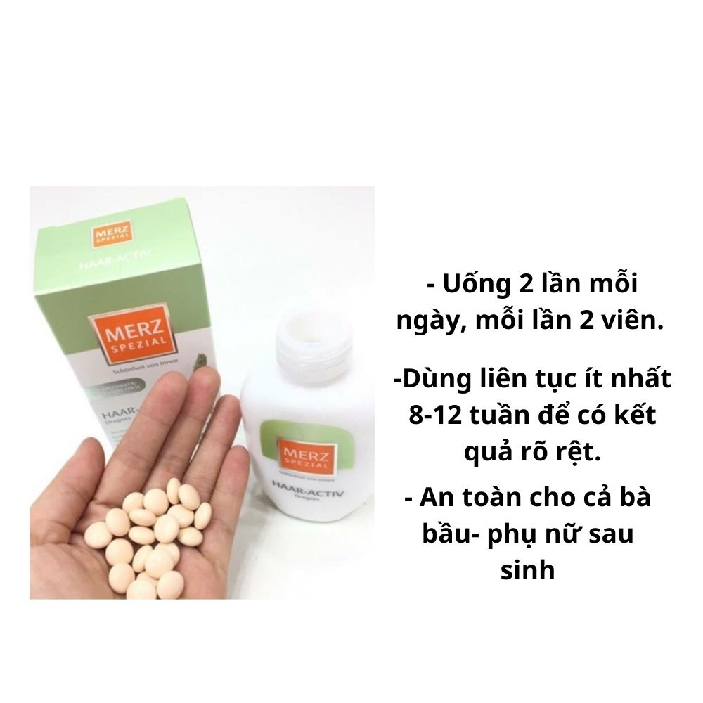Viên uống mọc tóc Merz Spezial Haar-Activ của Đức 120 viên giúp mọc tóc dày đẹp bóng mượt tự nhiên - mẹ bean bon
