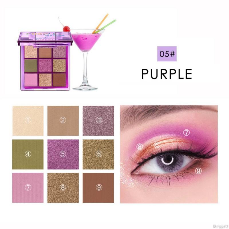 [Hàng mới về] Bảng phấn mắt Cocktail 9 màu chất lì lâu trôi tông nude giữ màu hoa hồng/ xanh biển/ lilac/ xanh mint | BigBuy360 - bigbuy360.vn