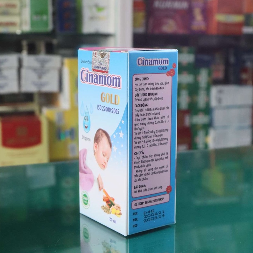 Cinamom Gold - Hỗ trợ giảm nôn trớ do khó tiêu cho trẻ nhỏ