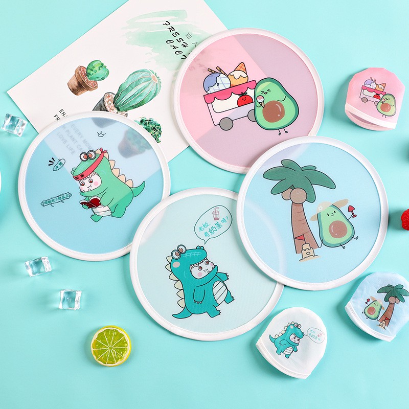 Quạt tròn bỏ túi hoạt hình dễ thương