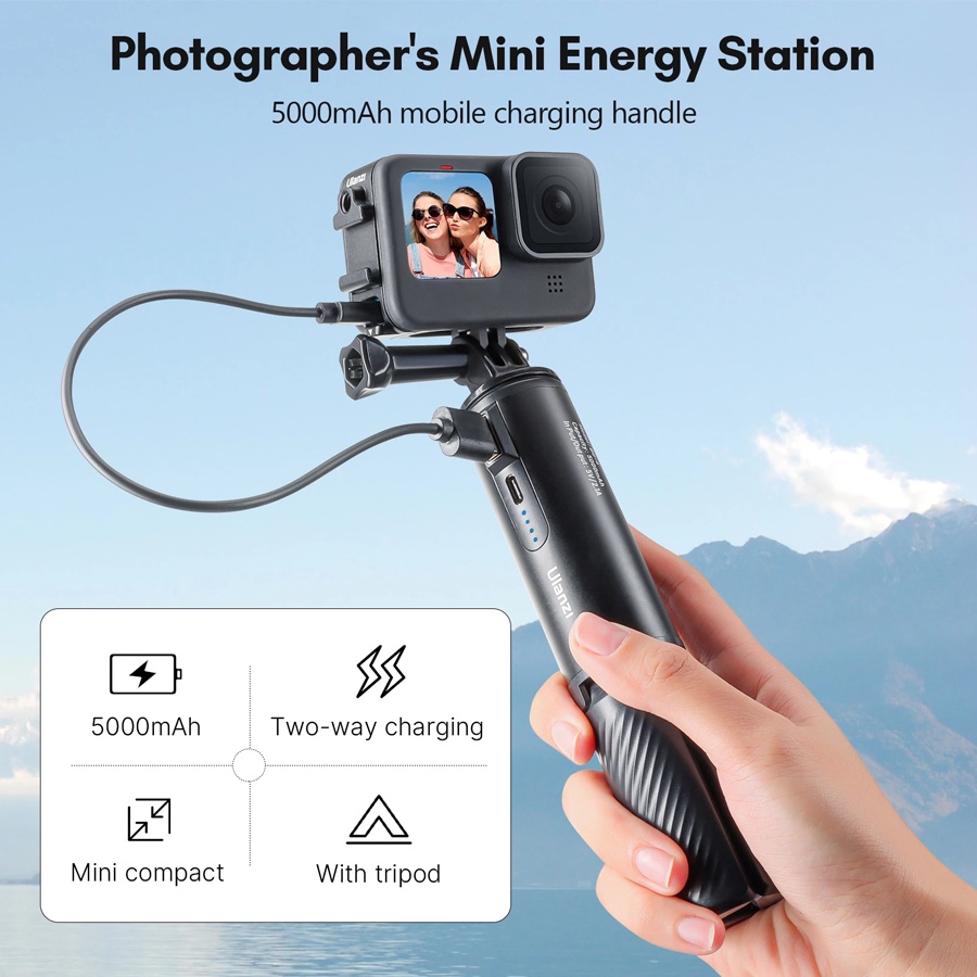 Ulanzi BG-3 Pin 10.000mAh - Tay Cầm Kiêm Sạc Dự Phòng Dành Cho Máy Ảnh, GoPro | Hàng Chính Hãng