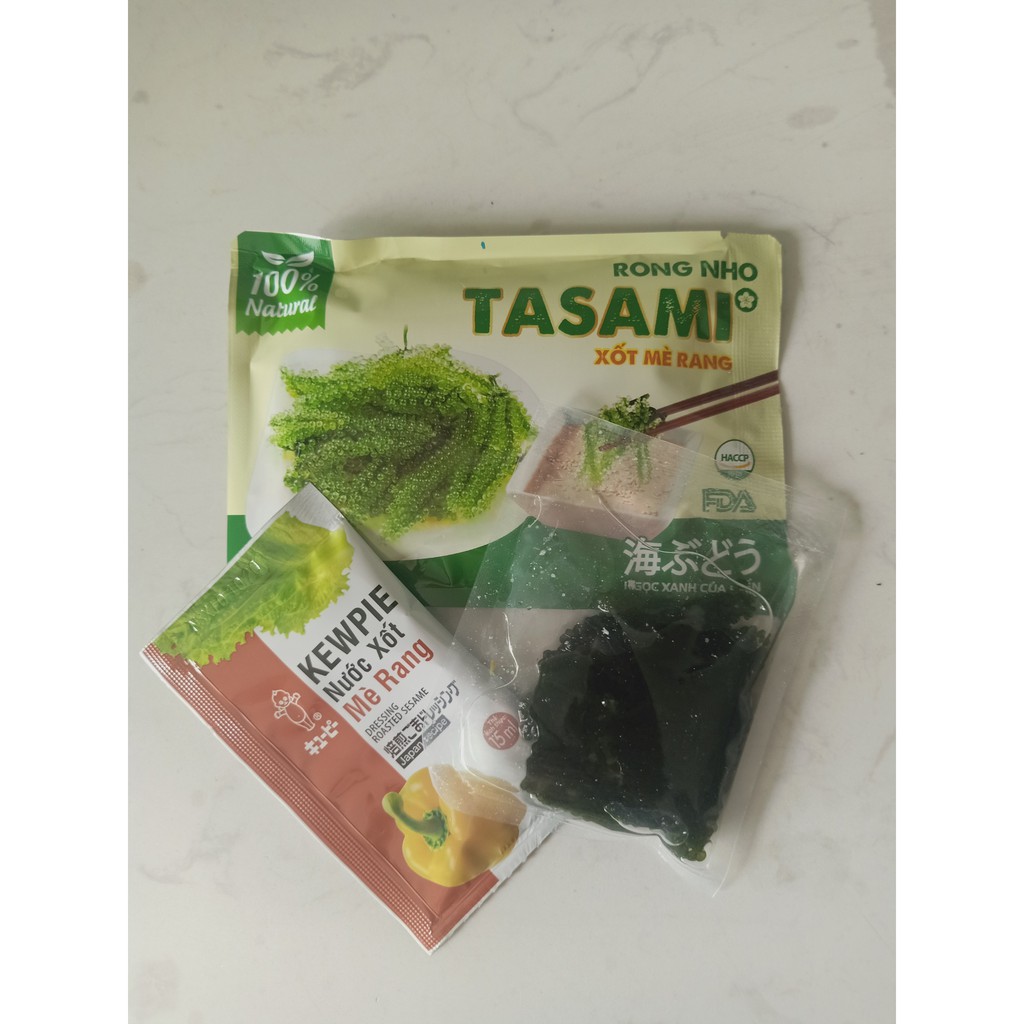Rong Nho Tách Nước Giàu Dinh Dưỡng Tasami - Gói 35g Xốt Mè Rang - Công Nghệ Tách Nước Tiêu Chuẩn Nhật Bản