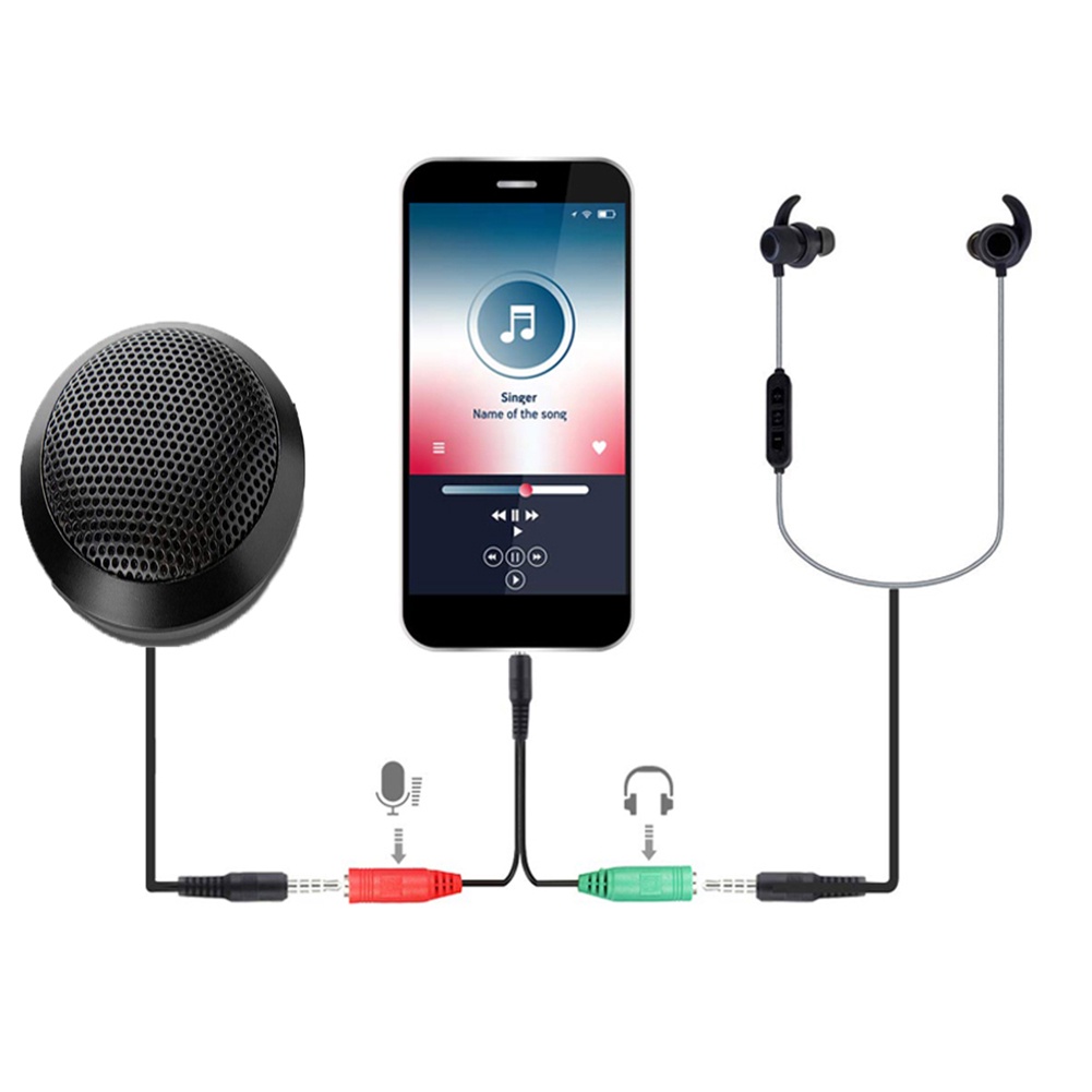 Micro thu âm đa hướng 360 độ jack cắm 3.5mm chất lượng cao cho máy tính bàn