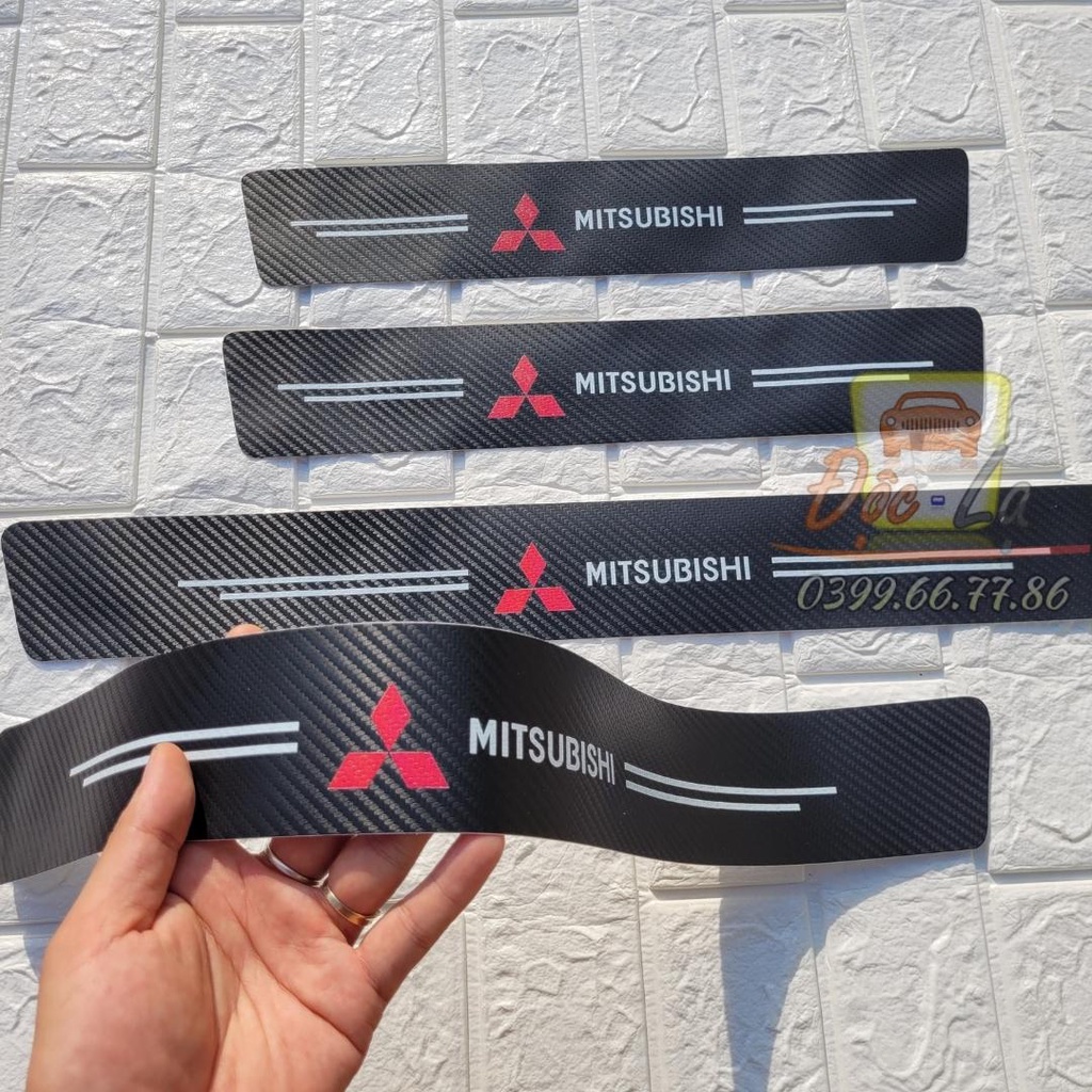 MITSUBISHI - Nẹp Dán Logo MITSUBISHI Chống Trầy Xước Bảo Vệ Bậc Cửa Xe Hơi/ Bảo Vệ Cốp Sau Xe Hơi Bền Đẹp