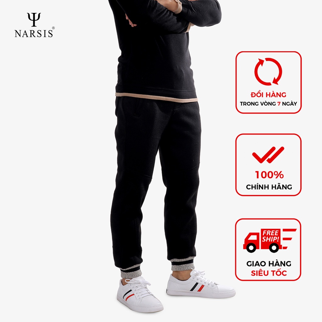 Quần Jogger Nam Narsis G8031 màu Đen