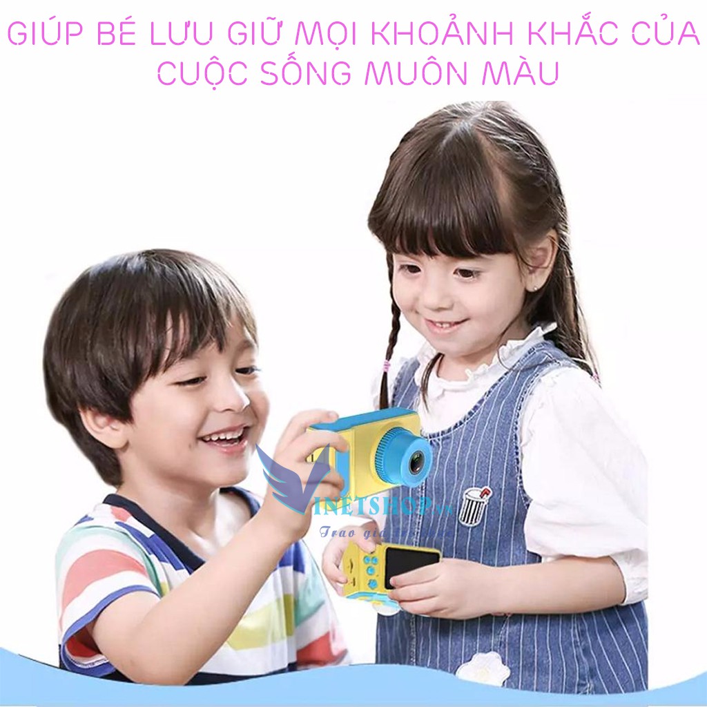 Máy ảnh trẻ em ảnh kỹ thuật số mini dễ thương thích hợp đi biển,đi chơi,dã ngoại Qùa tặng sinh nhật cho bé -dc3582