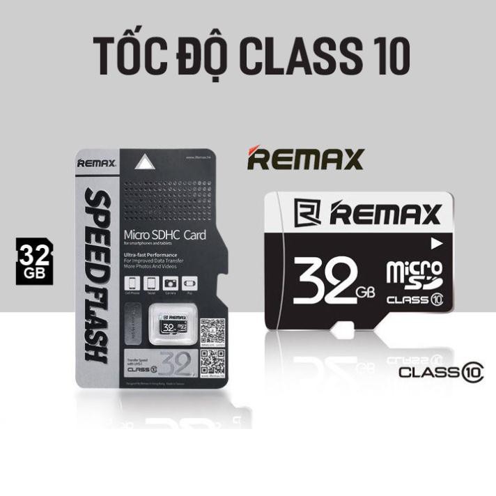 Thẻ nhớ Micro SD Remax 32GB tốc độ Class 10 - Hàng chính hãng