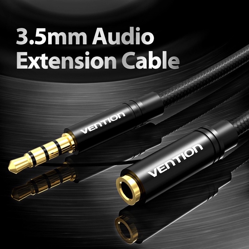 Dây nối dài 3.5 mm có cả mic tai nghe chính hãng VENTION