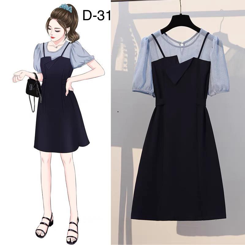 Đầm bigsize Hằng Plus Váy yếm xanh - VYX