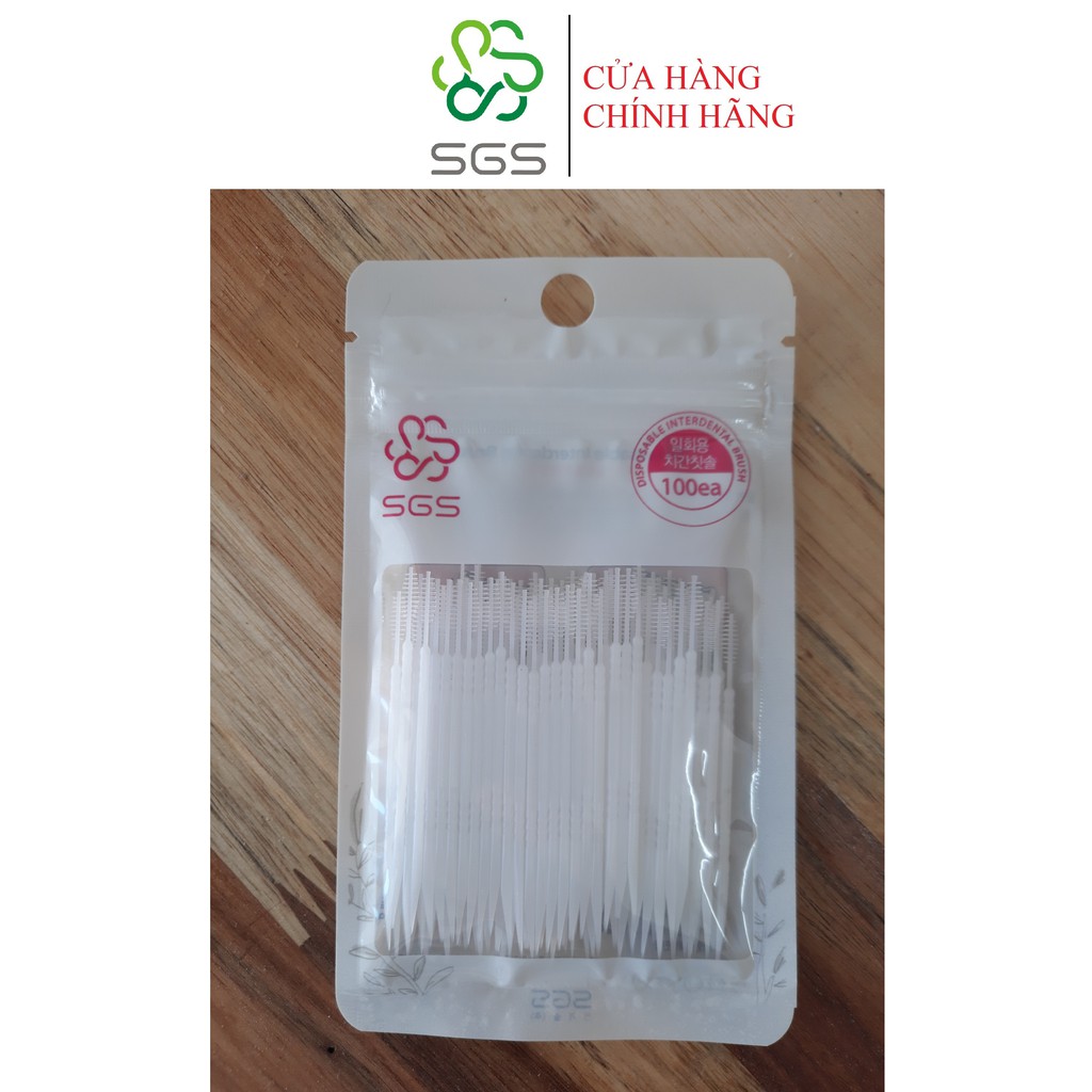 Tăm nhựa nha khoa SGS 100 chiếc/bịch nhập khẩu Hàn Quốc ❤FREE SHIP❤ Tăm nhựa nha khoa cao cấp