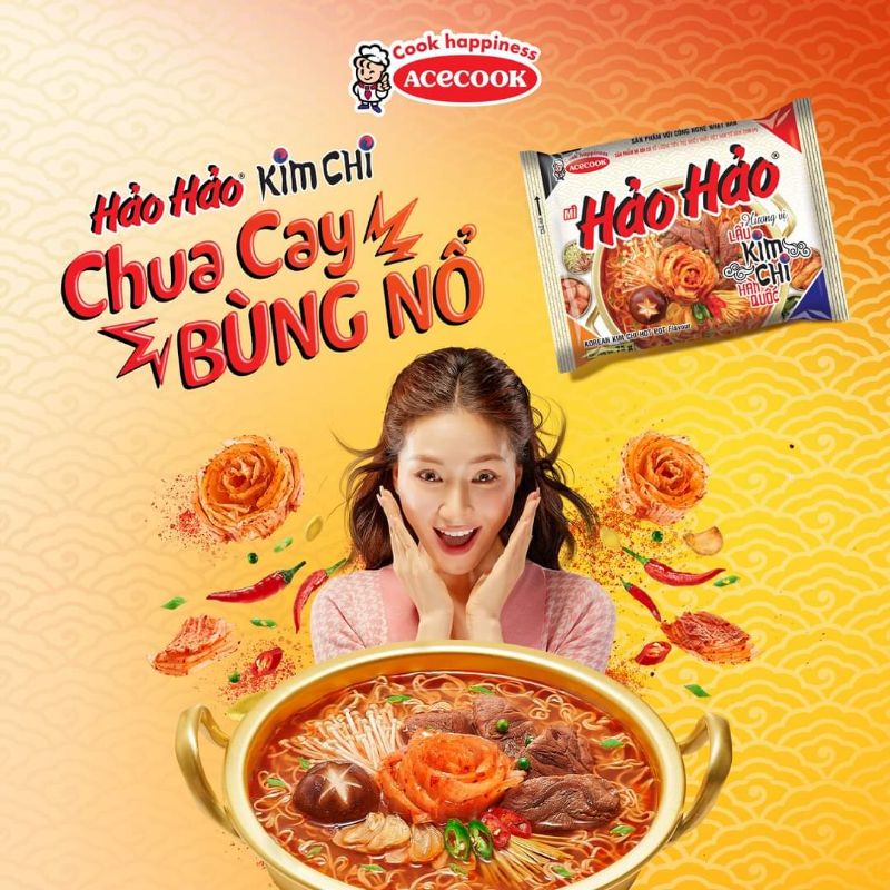 Hảo Hảo Lẩu Kim Chi Hàn Quốc thùng 30 gói x75g