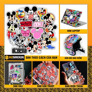 [Set 50+] Sticker Mickey | Dán Nón Bảo Hiêm, Điện Thoại, Laptop, Bình Nước...Chống Nước, STK115-50