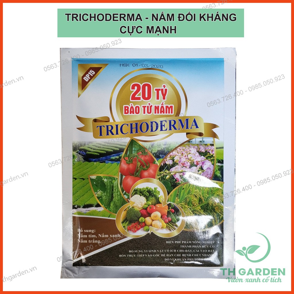 Trichoderma loại 1 cao cấp nhất với 20 tỷ bào tử nấm - Hoạt lực cực mạnh giúp tiêu diệt các loại nấm gây bệnh