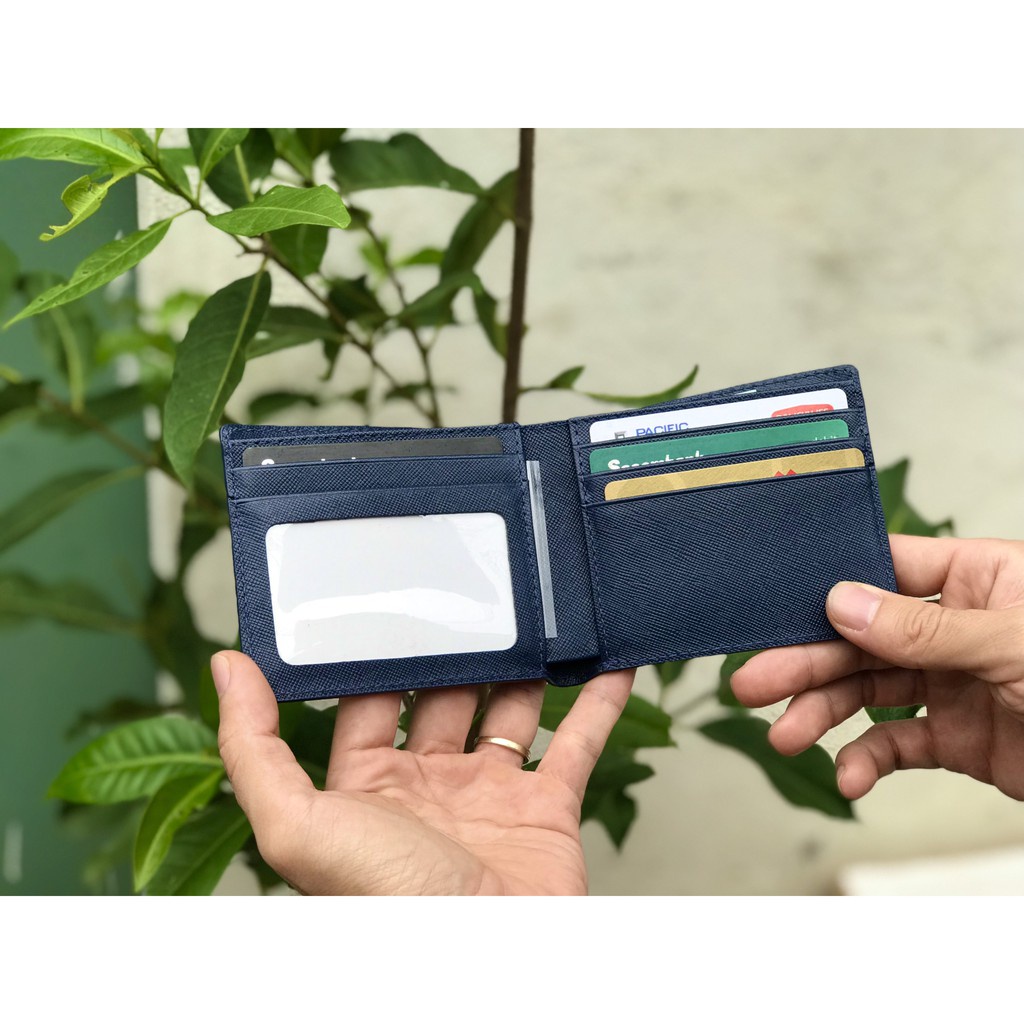 Ví Da Nam Cosmos Bóp Nhập Khẩu Cao Cấp Chống Thấm Nước Unisex Nam Nữ Chính Hãng Sanagor | Saffiano