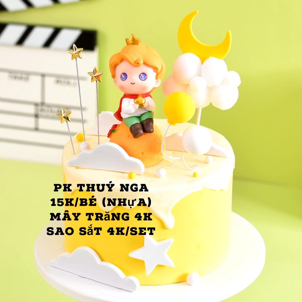 HOÀNG TỬ VÀ CÔNG CHÚA NGỒI QUẢ TRANG TRÍ BÁNH KEM