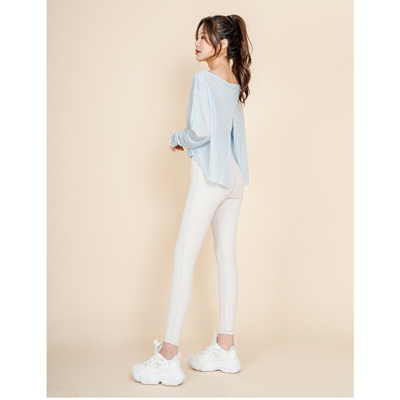 Áo thun thể thao tay dài dáng rộng size lớn cho nữ