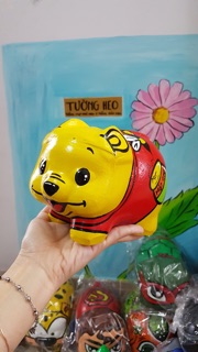 Heo đất handmade - gấu pooh