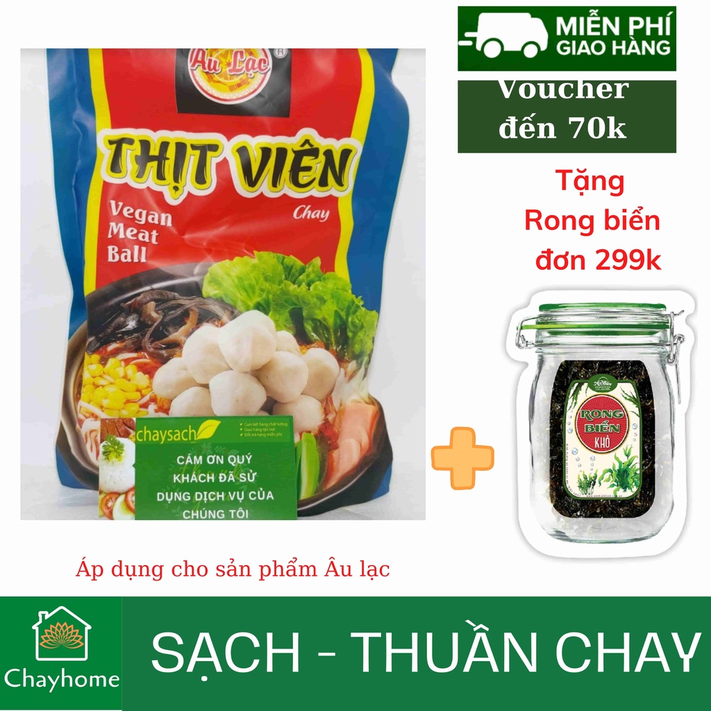 180g Thịt viên chay Âu Lạc -Chayhome- Thực phẩm chay/ đồ ăn chay/ thịt chay TẶNG Rong biển chay đơn 299k | BigBuy360 - bigbuy360.vn