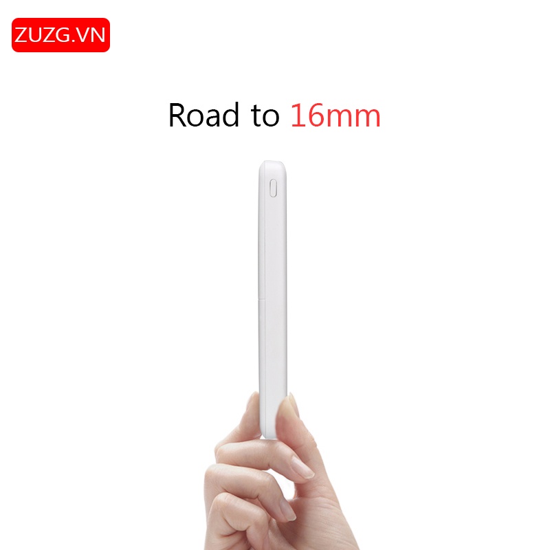 Sạc dự phòng 10000mah mini ZUZG 2 cổng chính hãng J01