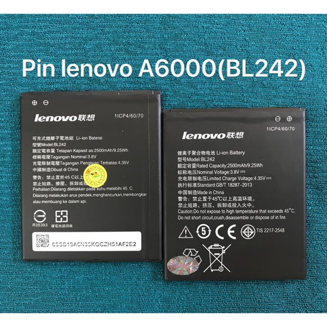 Pin Lenovo A6000 / A6010 / K3 BL242